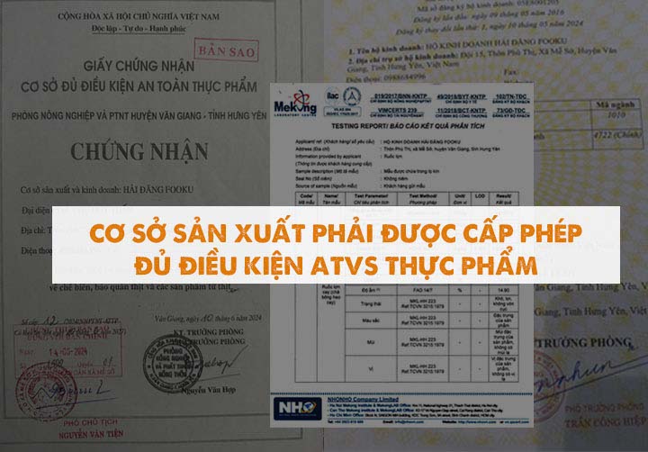 Sản xuất chà bông phải được cấp phép ATVS thực phẩm