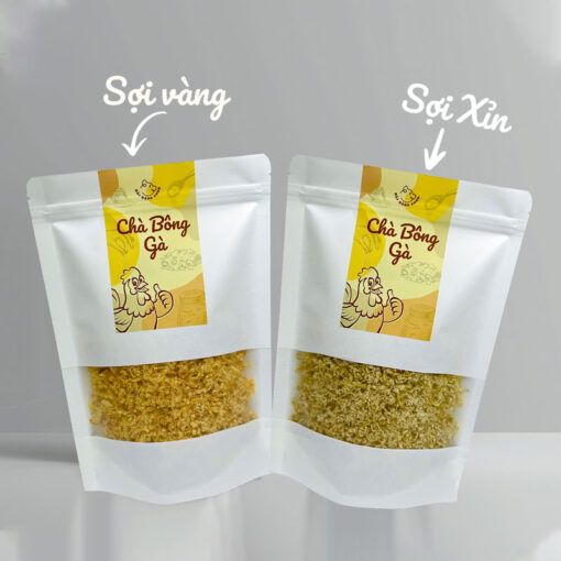 Chà bông gà sợi vàng và sợi xỉn